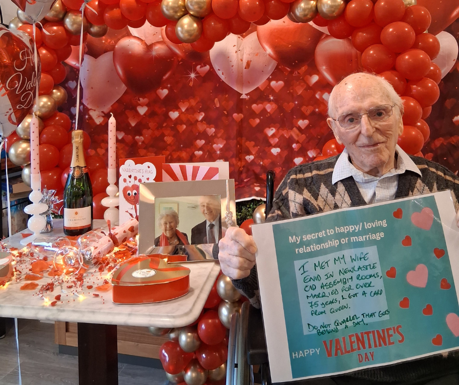 resident on Valentines day at Elstow Manor