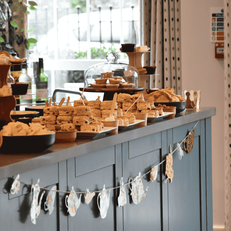 cakes on counter inside care home in huntingdon