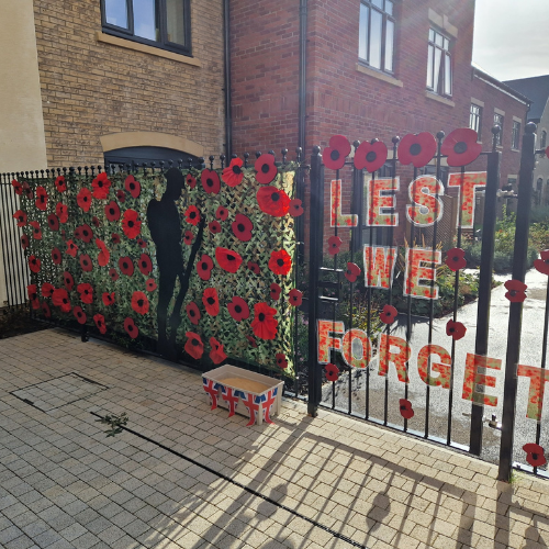 outdoor poppy display