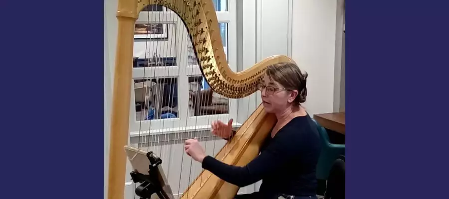 LOVELL PLACE RESIDENTS ENTHRALLED BY HARPIST PERFORMANCE