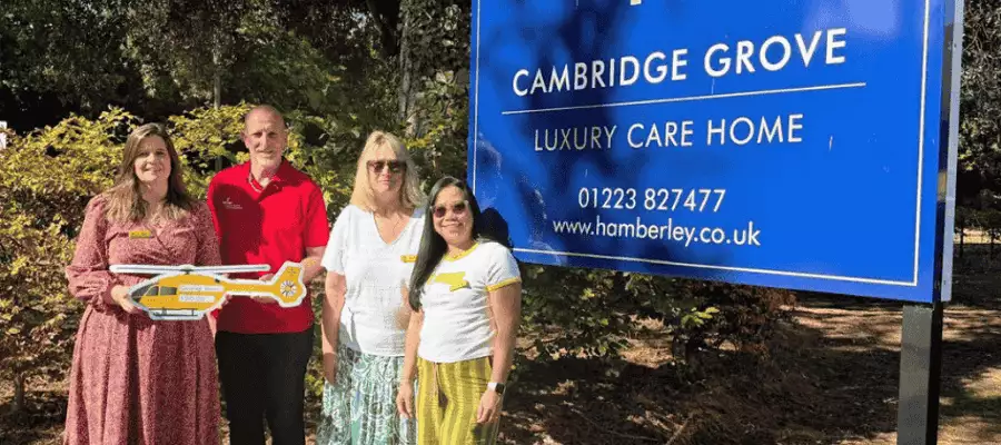Cambridge Grove Residents Raise £510 for East Anglian Air Ambulance