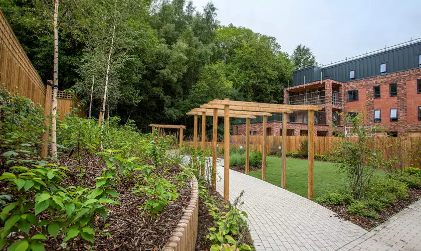 gardens of Cofton Park Manor care home in Cofton Hackett