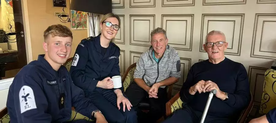 Royal Navy's Special Visit Delights Newton House Residents