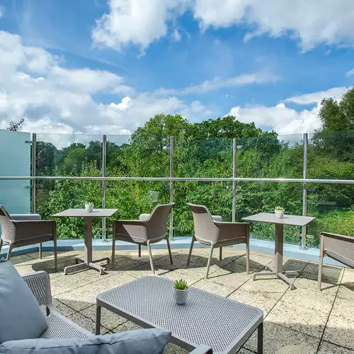 entrance to Verwood House residential care home in Verwood, Dorset.