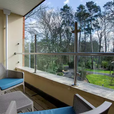 balcony view over our Poole care home, Upton Manor.