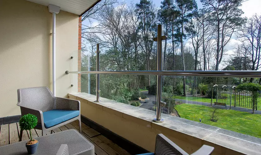 balcony view over our Poole care home, Upton Manor.