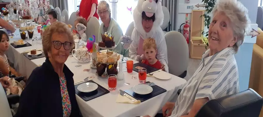 Children join Upton residents for Mad Hatter’s tea party