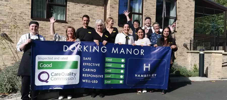 Dorking Manor celebrates 'GOOD' rating from CQC Inspectors