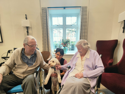 LIFE-SAVING DOGS STOP BY TO VISIT ALSTON HOUSE RESIDENTS