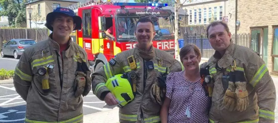  Friendly firefighters delight Brookwater House team