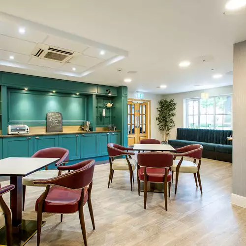 front entrance of Verwood House dementia care home in Verwood, Dorset.