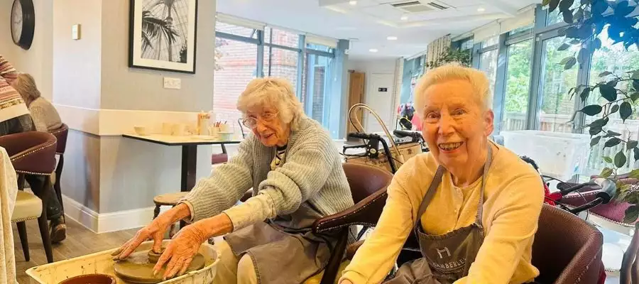 Verwood Residents Enjoy their Pottery Class