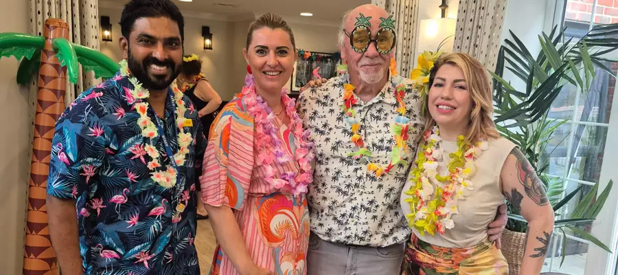 Hampshire Care Home Opens Doors For A Hawaiian Fundraiser