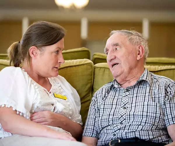 gardens at Upton Manor care home in Poole, Dorset.