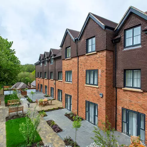 gardens of Nesbit House residential care home in Orpington, Kent