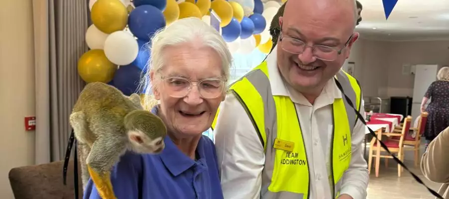 Monkey business wins smiles at Dunstable care home open day