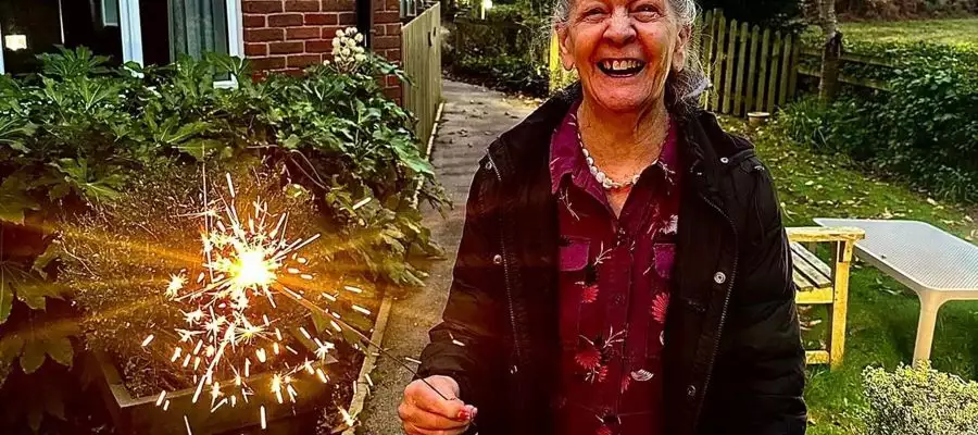 Colourful sparklers light up the night at Verwood House