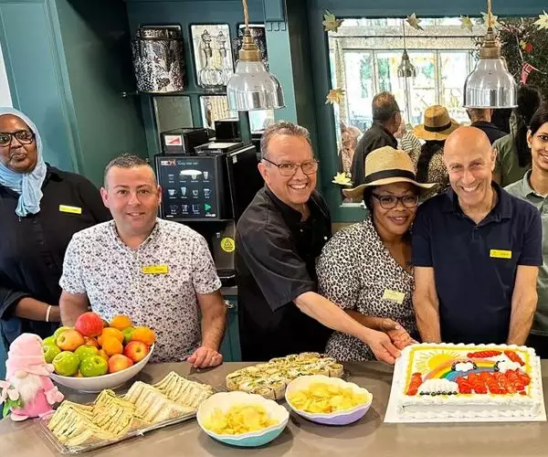 tea and cakes are always available in our cafes.