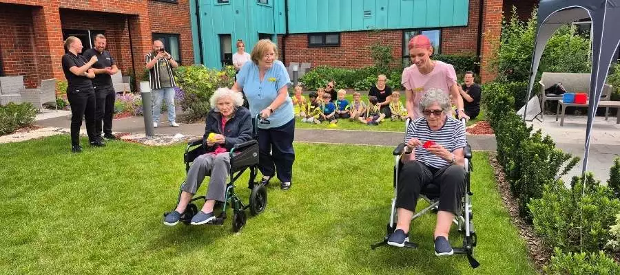 Eastleigh Preschool Children and Alston House Residents Enjoy Sports Day Together