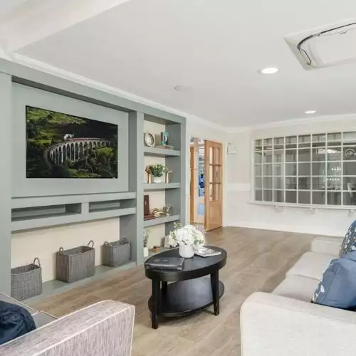 lounge area in Upton Manor care home in Poole