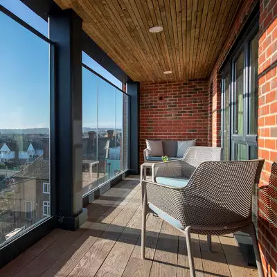 Balcony at Alston House Care Home in Eastleigh