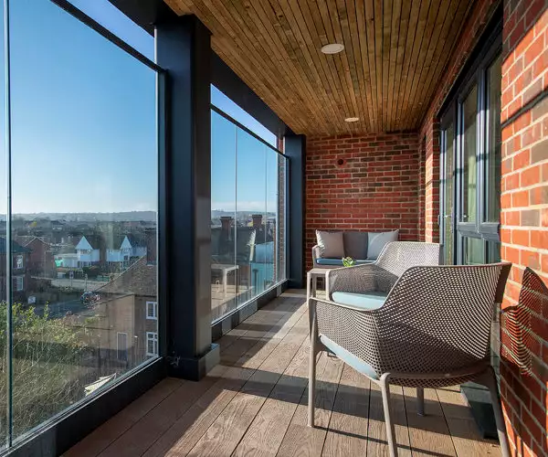 Balcony at Alston House Care Home in Eastleigh