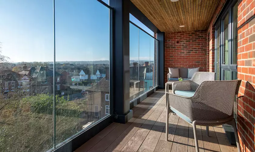 Balcony at Alston House Care Home in Eastleigh