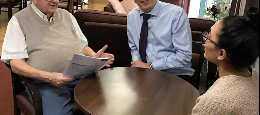 Derek shares his views at Caddington