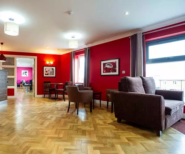 lounge at Caddington Grove dementia care home in Dunstable