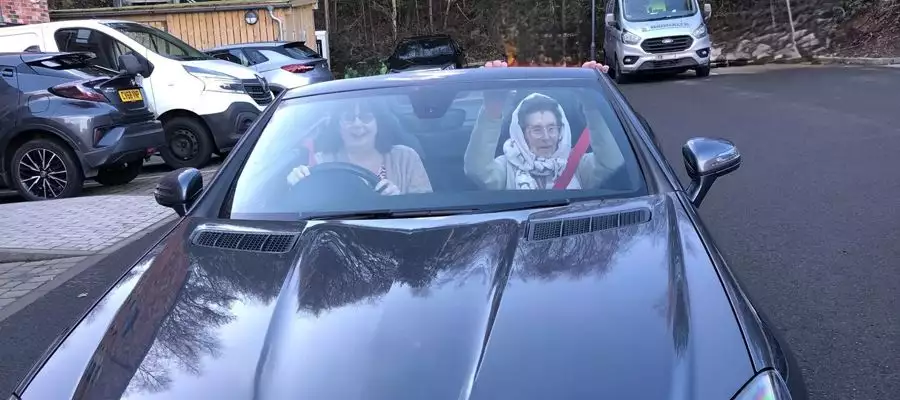 Cofton Park Manor's Iris is carried away by her love of fast cars!