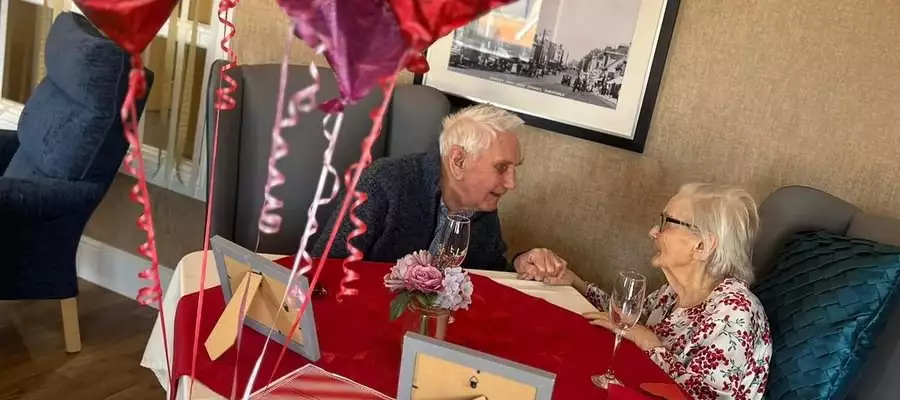 Sweethearts Tony and Shirley enjoy Valentine's Day at Caddington Grove