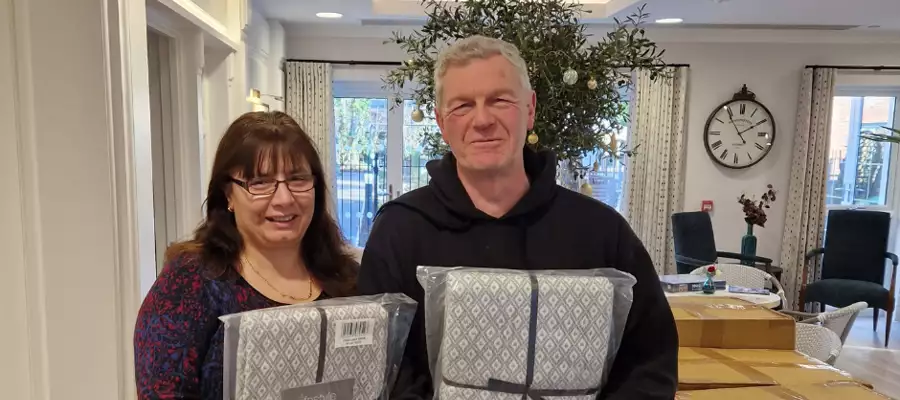 Brand new Alston House Care Home hands over blankets to local community